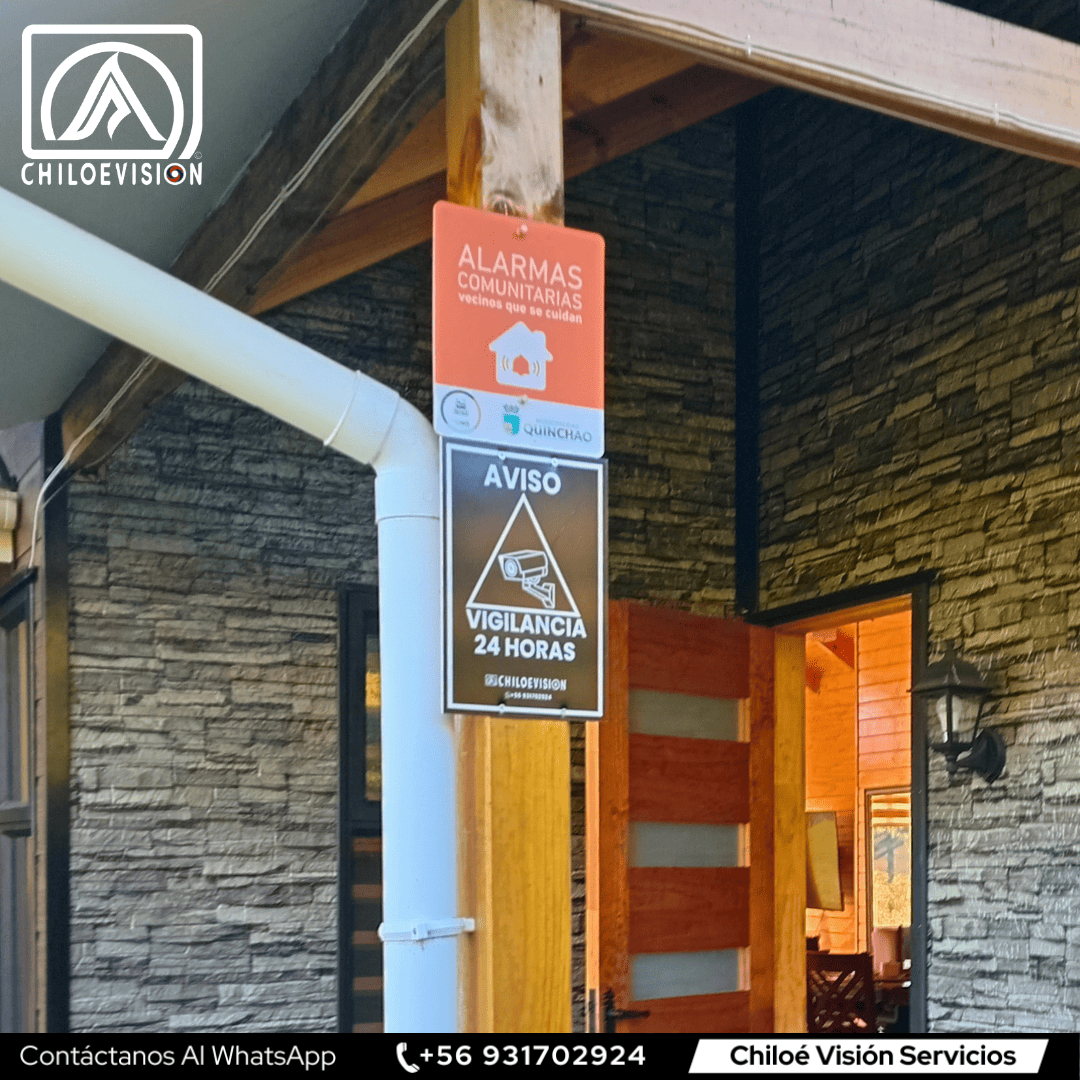 Instalación de cámaras en Achao– Chiloé Visión SpA