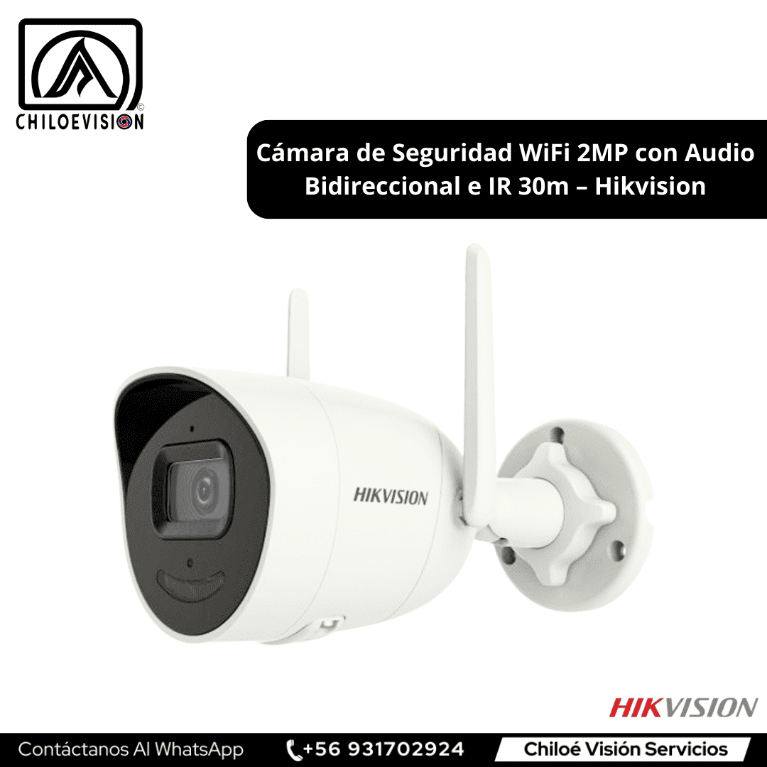 Cámara de Seguridad Bullet Wifi con Audio en Quinchao, Chiloé / Hikvision