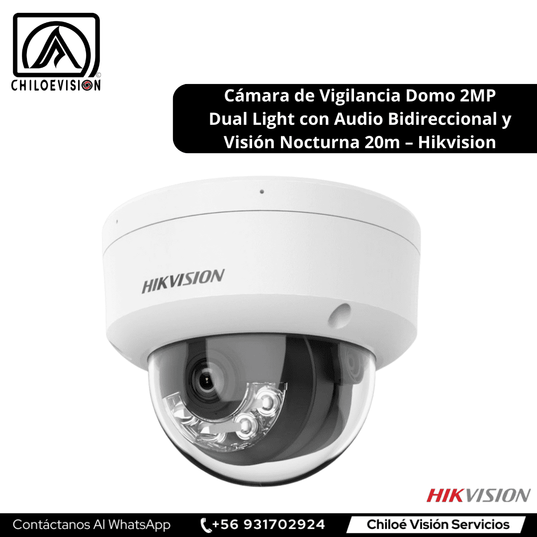 Cámara de Vigilancia Domo Dual Light en Quinchao, Chiloé / Hikvision