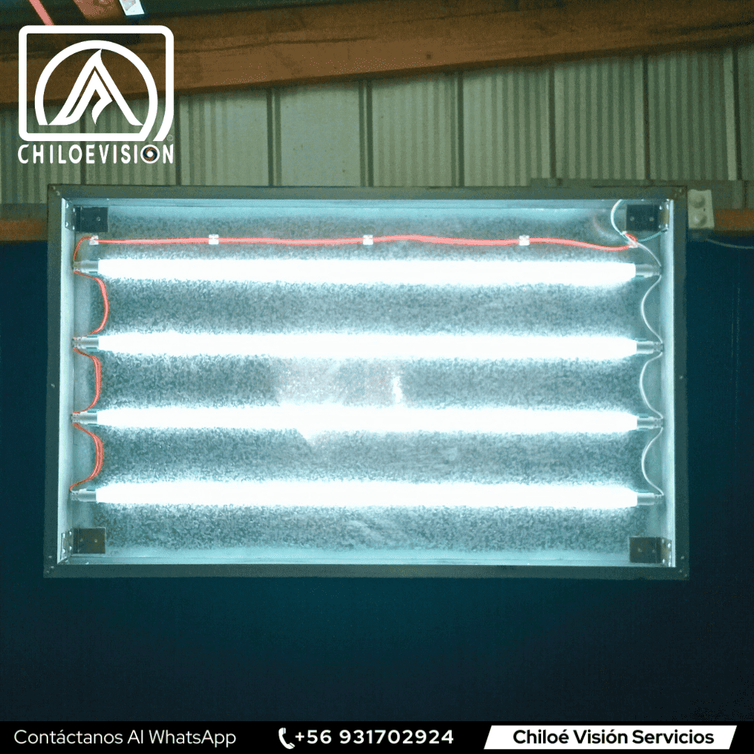 Iluminación LED en letreros luminosos en Chiloé