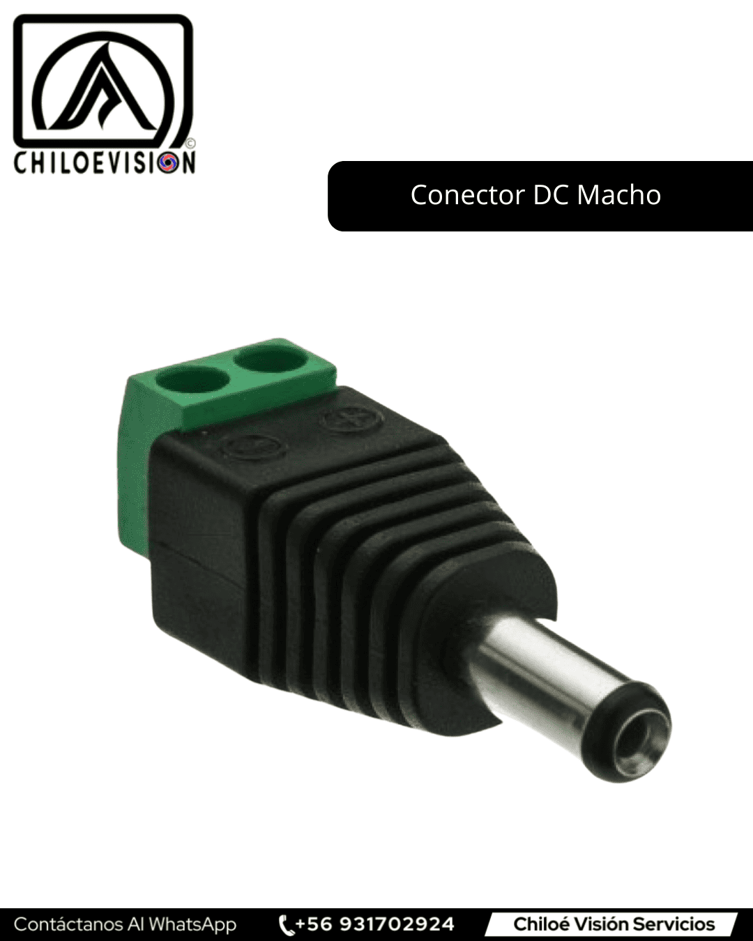 Conector DC Macho en Chiloé