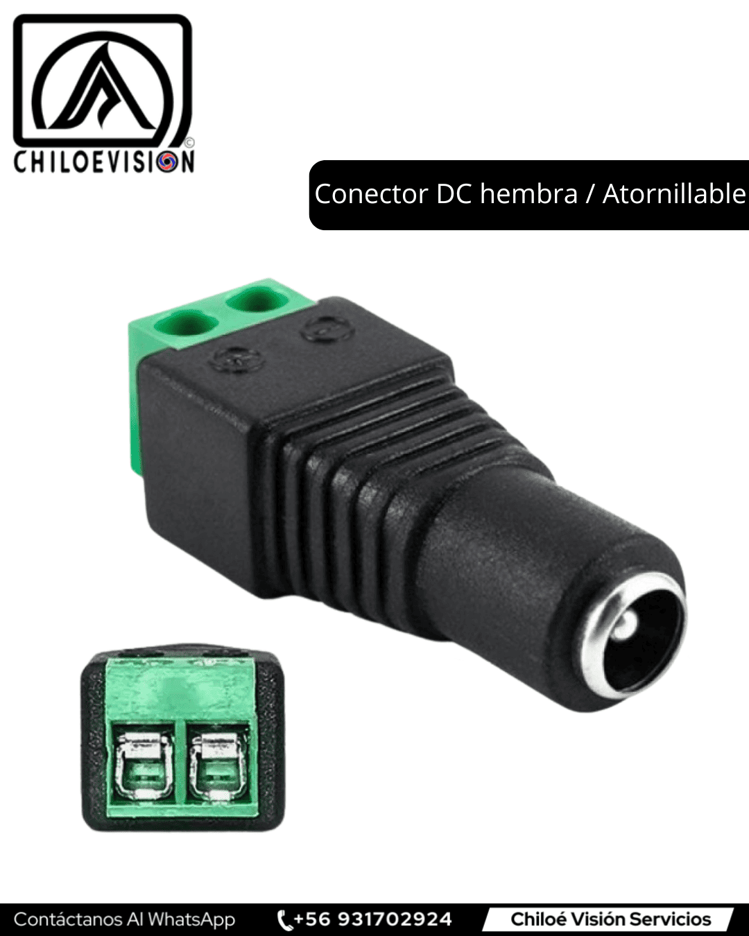 Conectores dc hembra disponibles con instalación en Chiloé