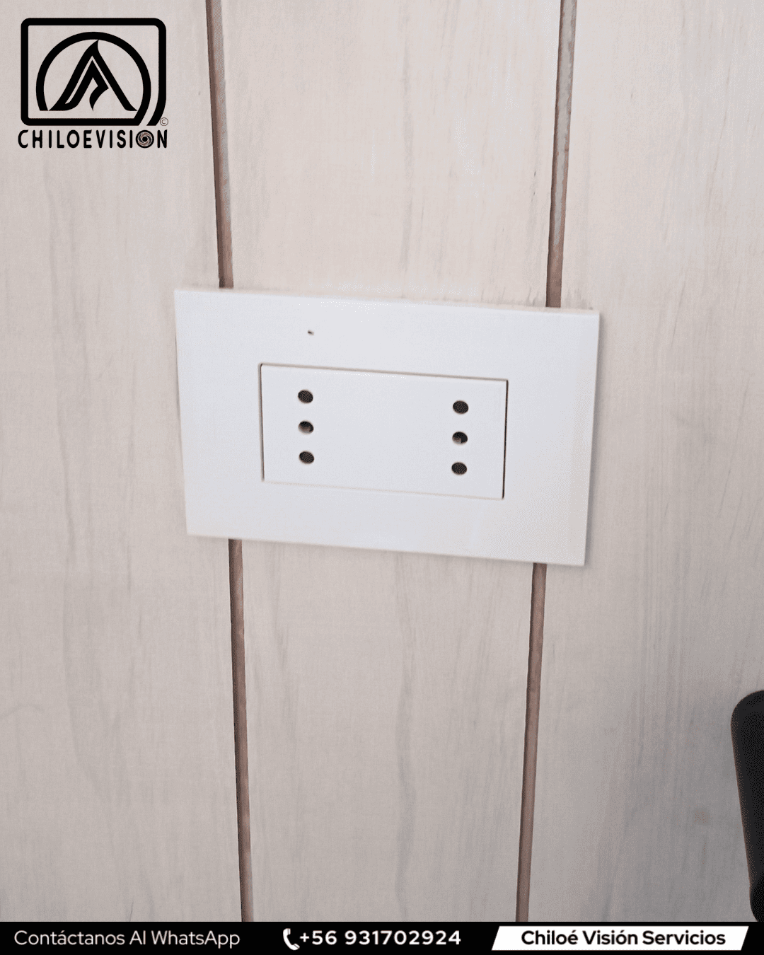 Instalación de enchufe Doble en Chiloé