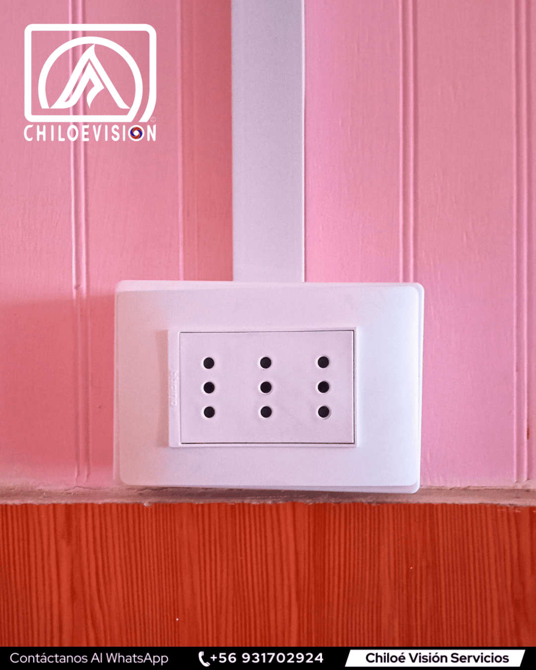 Instalación de enchufe Triple en Chiloé