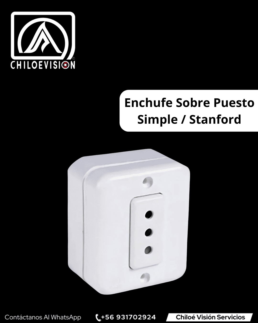 Enchufe Sobre Puesto Simple en Chiloé