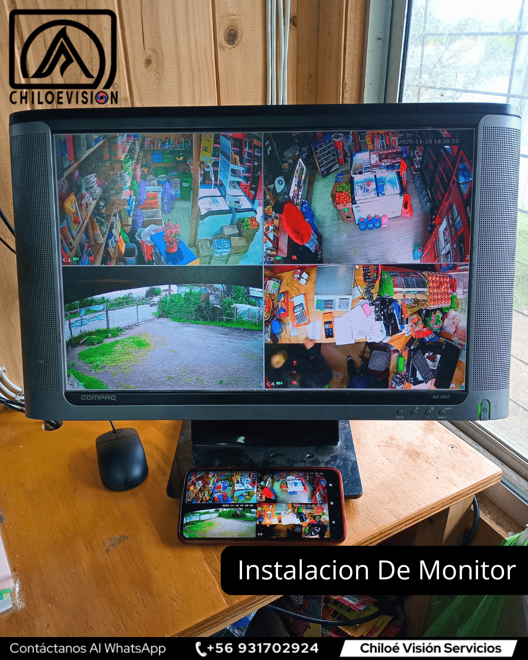Instalación de Monitor en Chiloé