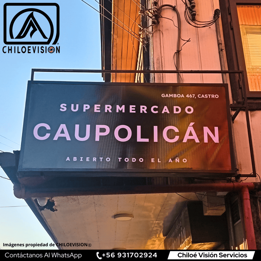 Letrero Luminoso en Chiloé