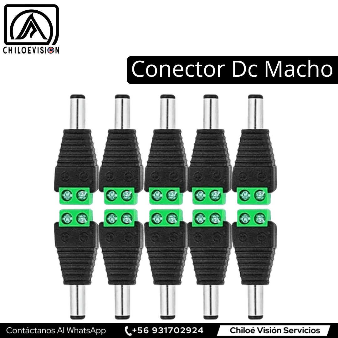 Conector DC Macho en Chiloé