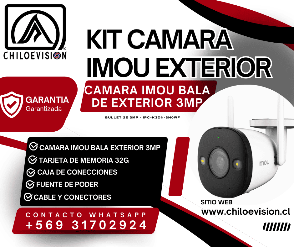 KIT Camara IMOU Bala de Exterior