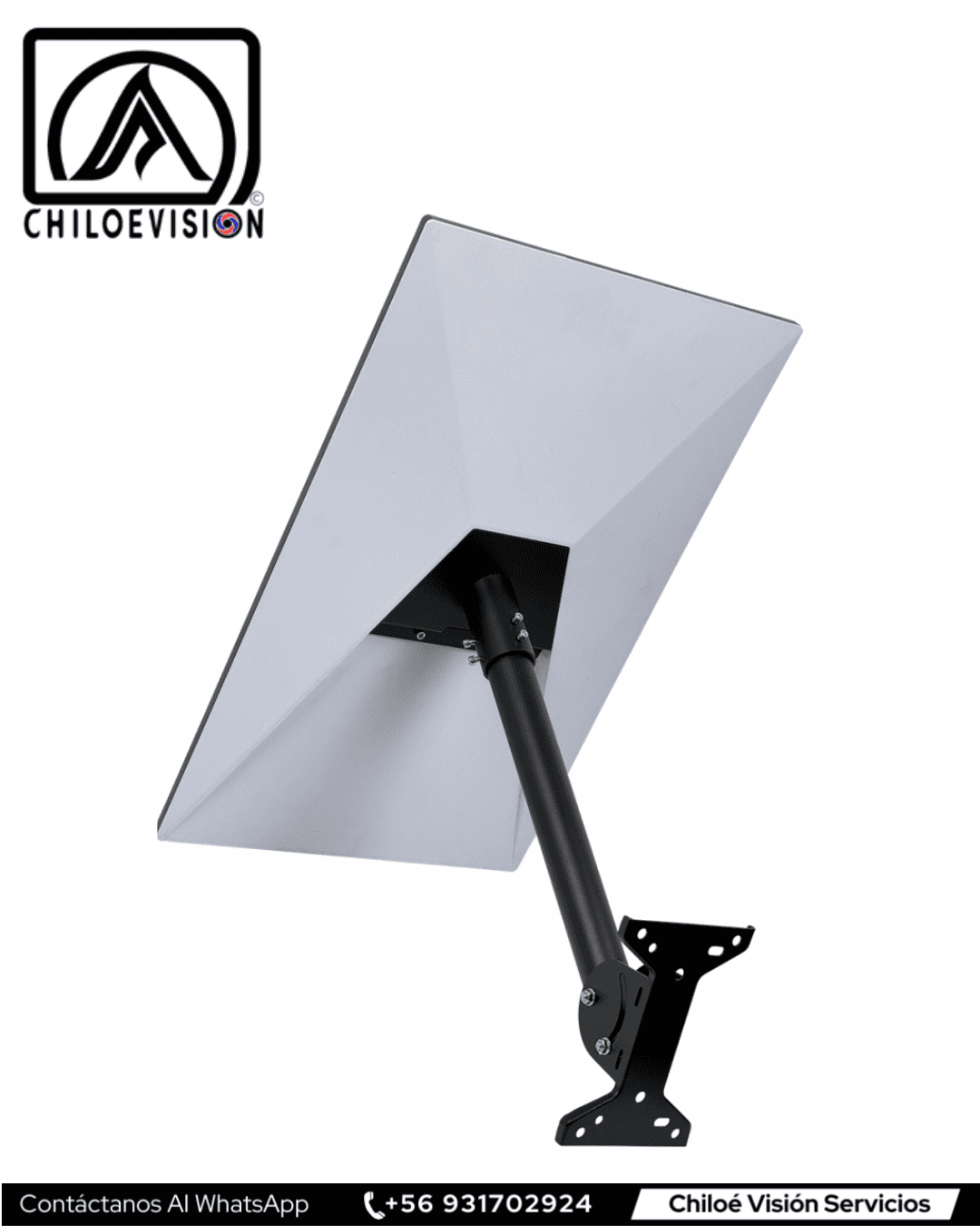 Soporte metalico para antena tipo Starlink en Chiloe