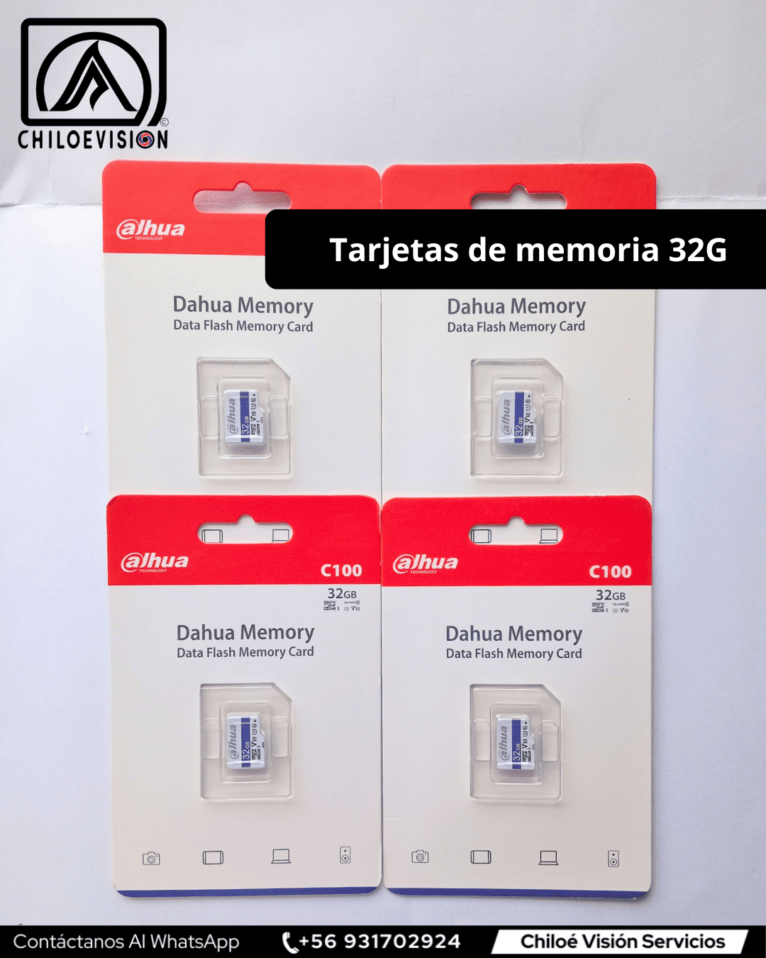 Tarjetas de Memoria 32GB en Chiloé