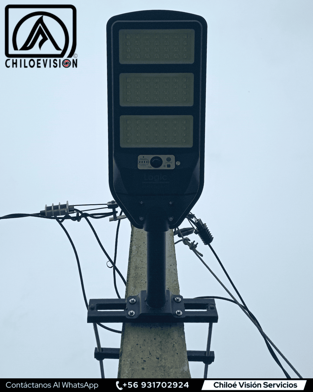 Foco solar en Quellón